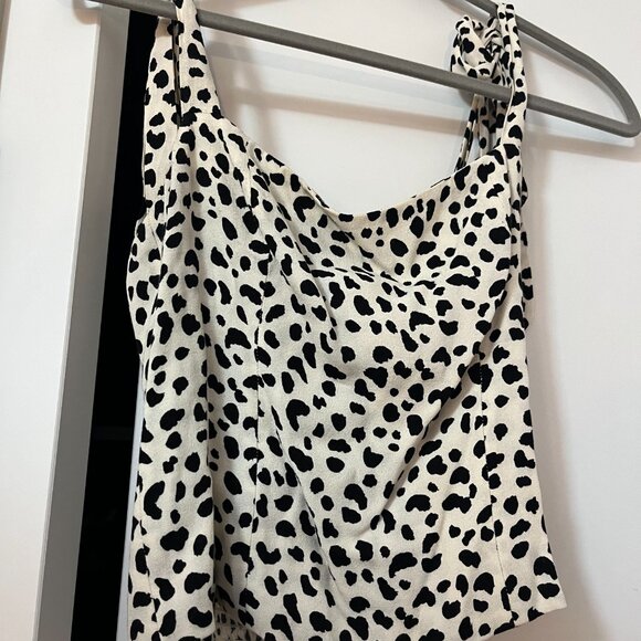 Reformation Ellora Top in Animal Print - Picture 2 of 4